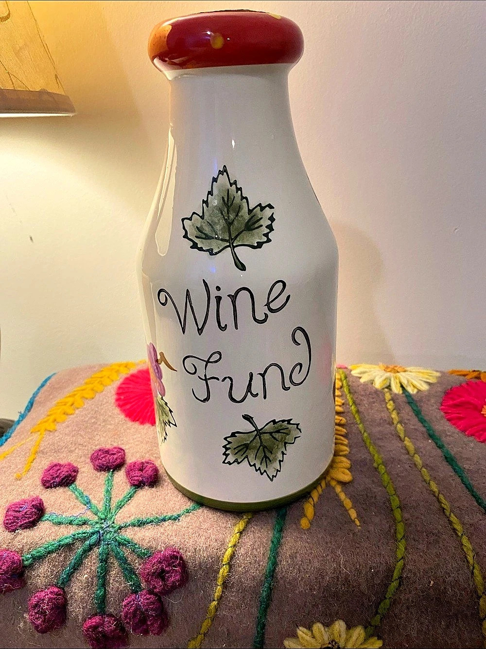 ND Wine Fund Ceramic Bottle Decor